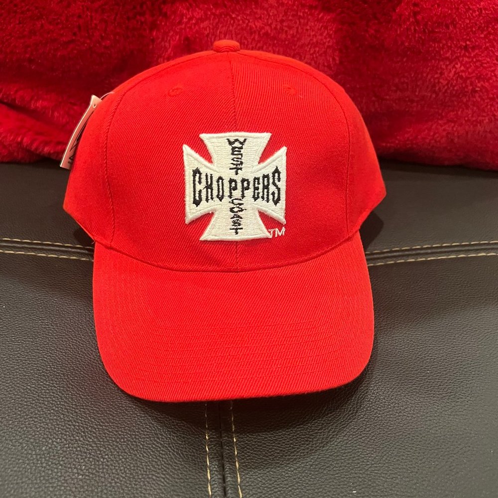 West Coast CHOPPERS Baseball Snapback Cap Red Color - Licensed - New with Tag